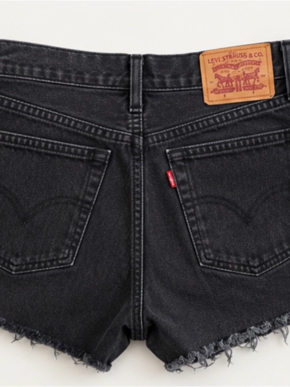 Levi's Black Denim 501 Shorts - Women's
